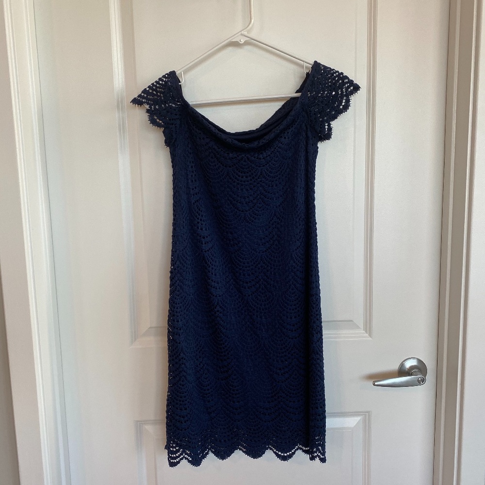 Lilly Pulitzer, navy blue dress, size S!